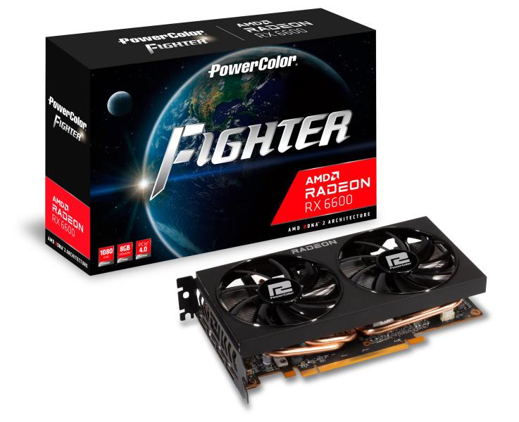 TARJETA DE VIDEO POWERCOLOR AXRX 6600 8GBD6-3DH AMD RADEON RX 6600 8GB GDDR6 2491MHZ