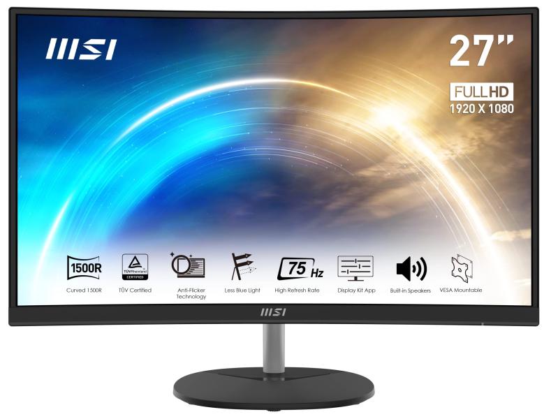MONITOR MSI PRO MP272L 27" 1920 X 1080 100 HZ ANTI-GLARE HDMI Y DP 9S6-3PD6CT-004 NEGRO