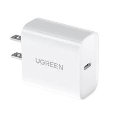 CARGADOR DE PARED UGREEN CD137 20W PUERTO USB-C CARGA RAPIDA 60449 BLANCO