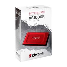HD EXTERNO SOLIDO 2TB KINGSTON SXS1000R/2000G USB 3.2 1.050 MB/S / 1.000 MB/S ROJO