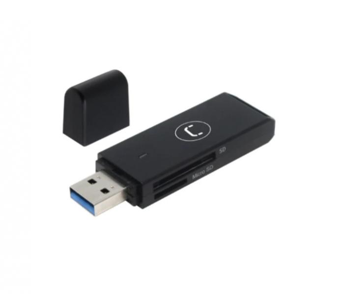 LECTOR DE MEMORIA UNNO TEKNO USB 3.0 CR1004BK NEGRO