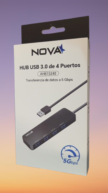 HUB NOVA AHB1S340001C 5 EN 1 USB-A 3.0 4 PUERTOS USB-A 3.0 MICRO 5V 5GBPS